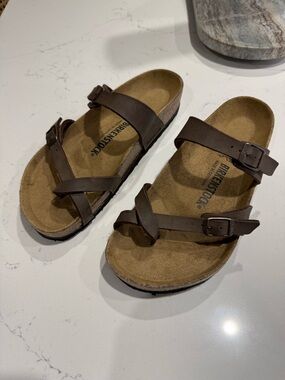 Birkenstock Women’s Mayari Mocha Two-Strap Sandals